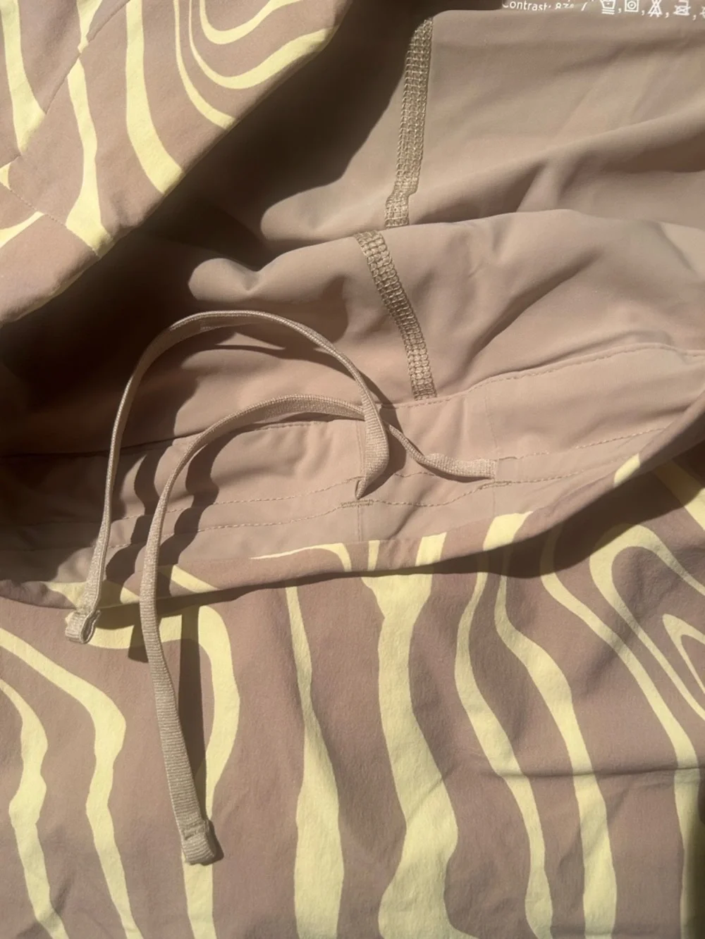 Outdoor Voices Tan and Yellow Patterned Skirt Skort Size Medium